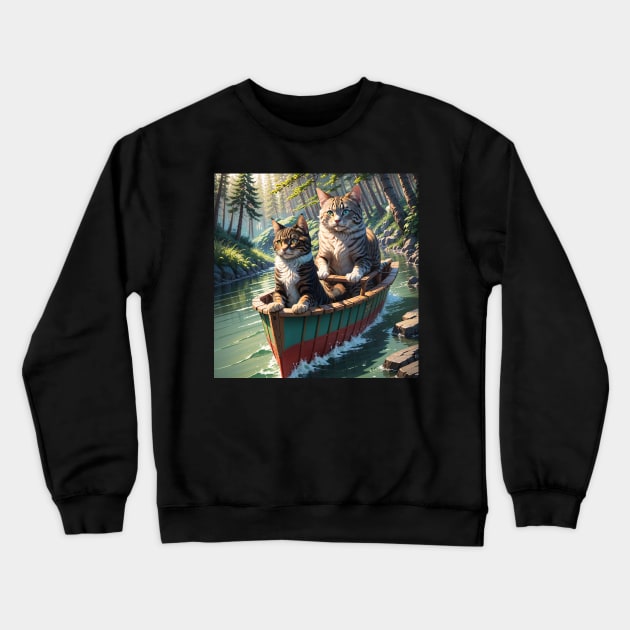 Adventurous Duo Crewneck Sweatshirt by Shiwwa